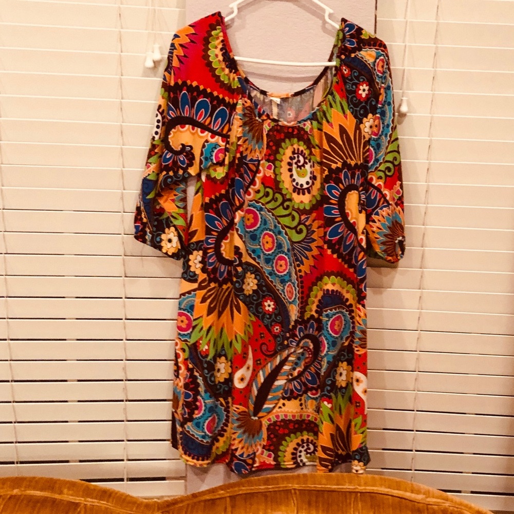 Uncle Frank multi colored paisley print dress